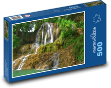 Wodospad w lesie Puzzle 500 elementów - 46x30 cm
