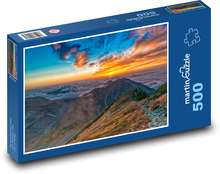 Zachód słońca nad górami Puzzle 500 elementów - 46x30 cm