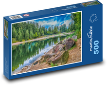 France, landscape, lake Puzzle of 500 pieces - 46 x 30 cm 