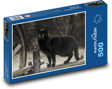 Černá kočka Puzzle 500 dílků - 46 x 30 cm