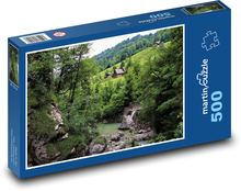 Chata v horách Puzzle 500 dielikov - 46 x 30 cm 