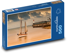 Żaglówki na morzu Puzzle 500 elementów - 46x30 cm