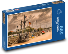 Lode v prístave Puzzle 500 dielikov - 46 x 30 cm