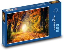 Jesenná cesta lesom Puzzle 500 dielikov - 46 x 30 cm 
