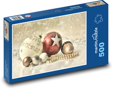 Weihnachtskugeln - Ornament, Weihnachten Puzzle 500 Teile - 46 x 30 cm
