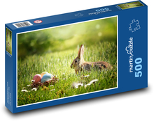 Easter bunny - eggs, Easter Puzzle of 500 pieces - 46 x 30 cm 