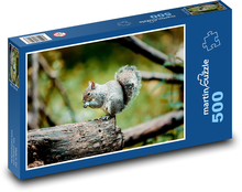 Veverka - zvíře, les Puzzle 500 dílků - 46 x 30 cm