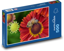 Blumen - Biene, Bestäubung Puzzle 500 Teile - 46 x 30 cm