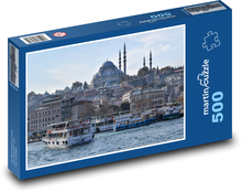 Istanbul - mešita, řeka Puzzle 500 dílků - 46 x 30 cm