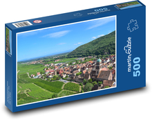 Weinberge - Frankreich, Gebäude Puzzle 500 Teile - 46 x 30 cm