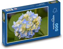 Modrý květ hortenzie Puzzle 500 dílků - 46 x 30 cm