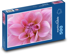 Jiřina - ružový kvet Puzzle 500 dielikov - 46 x 30 cm 