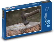 Sekera na pařezu Puzzle 500 - 46x30 cm