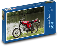 Motorrad - rote Simson S51 Puzzle 500 Teile - 46 x 30 cm