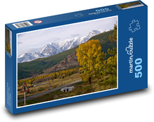 Schneebedeckte Gipfel im Altai-Gebirge Puzzle 500 Teile - 46 x 30 cm