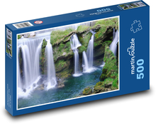 Vodopády - voda, příroda Puzzle 500 dílků - 46 x 30 cm