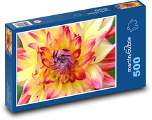 Dahlie - gelb, Blume Puzzle 500 Teile - 46 x 30 cm