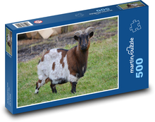 Koza - zwierzę, łąka Puzzle 500 elementów - 46x30 cm