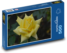 Růže květ, žlutá Puzzle 500 dílků - 46 x 30 cm