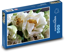 Tulips - white, spring Puzzle of 500 pieces - 46 x 30 cm 
