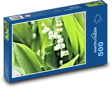 Maiglöckchen - weiße Blume Puzzle 500 Teile - 46 x 30 cm