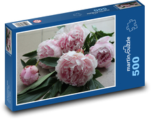 Peony - pink flower Puzzle of 500 pieces - 46 x 30 cm 