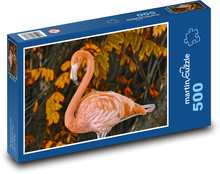 Plameňák - oranžový pták Puzzle 500 dílků - 46 x 30 cm