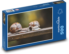 Slimák - ulita, ulitník Puzzle 500 dielikov - 46 x 30 cm 