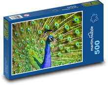 Pfau - Pfauen, Federn Puzzle 500 Teile - 46 x 30 cm