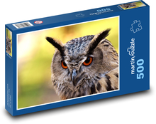 Sova - vták, perie Puzzle 500 dielikov - 46 x 30 cm 
