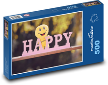 Šťastný - pozitivní, radost Puzzle 500 dílků - 46 x 30 cm