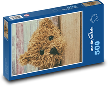 Medvídek - plyšová hračka Puzzle 500 dílků - 46 x 30 cm