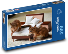 Squirrels - cubs, animals Puzzle of 500 pieces - 46 x 30 cm 