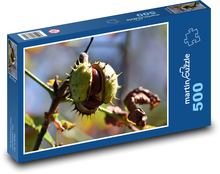 Podzim - kaštan, kaštany Puzzle 500 dílků - 46 x 30 cm