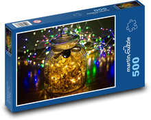 Pohár - vianočné dekorácie, svetlá Puzzle 500 dielikov - 46 x 30 cm 