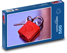 The key to the heart - together, to love Puzzle of 500 pieces - 46 x 30 cm 