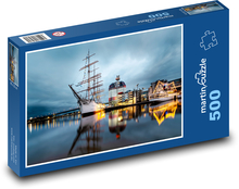 Schweden - Schiff, Hafen Puzzle 500 Teile - 46 x 30 cm