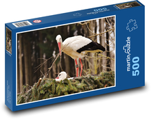 Bociany v hniezde Puzzle 500 dielikov - 46 x 30 cm 