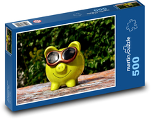 Šťastné prasa - dekorácia, keramika Puzzle 500 dielikov - 46 x 30 cm 