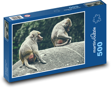 Paviáni - opice, zoo Puzzle 500 dílků - 46 x 30 cm