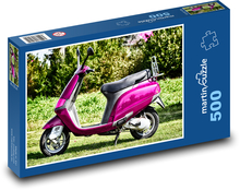 Różowy skuter - Piaggio Sfera Puzzle 500 elementów - 46x30 cm