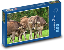 Krávy - farma, zvířata Puzzle 500 dílků - 46 x 30 cm