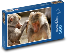 Paviáni - opice, zvieratá Puzzle 500 dielikov - 46 x 30 cm 