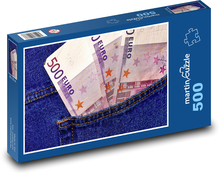 Euro - pocket, money Puzzle of 500 pieces - 46 x 30 cm 