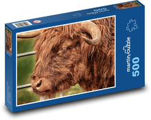 Býk - rohy, zvíře Puzzle 500 - 46x30 cm