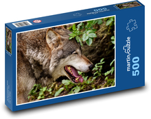 Vlk - divoké zvíře, les Puzzle 500 dílků - 46 x 30 cm