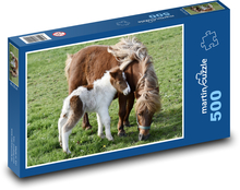 Shetlandponys - Weide, Pferde Puzzle 500 Teile - 46 x 30 cm