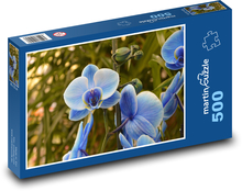 Orchidee - blaue Blume, Blüte Puzzle 500 Teile - 46 x 30 cm