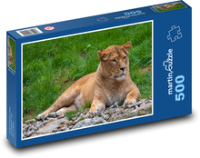 Löwin - Tier, Raubtier Puzzle 500 Teile - 46 x 30 cm