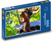 Veverička - les, zviera Puzzle 500 dielikov - 46 x 30 cm 